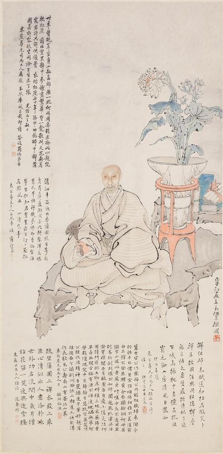 东崖蒲团静坐图轴