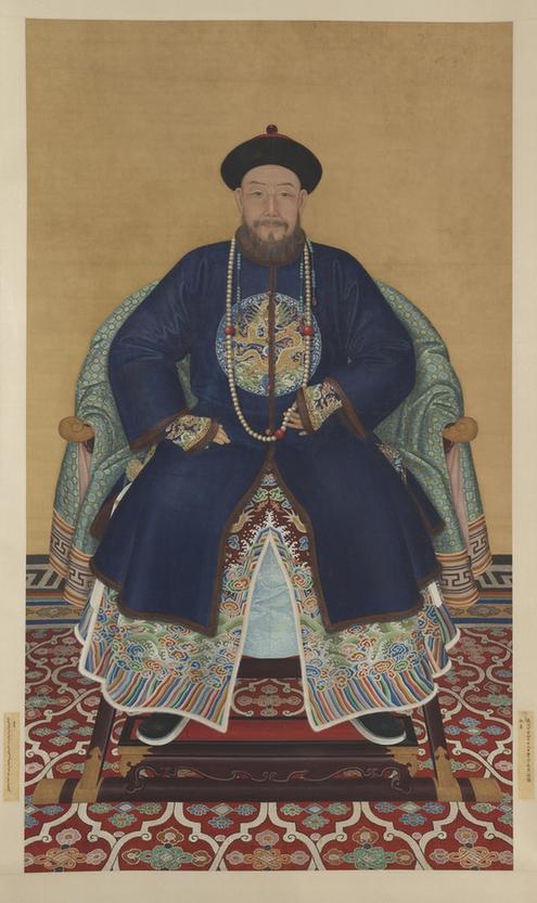 历代帝王贵妃大臣朝服像(博果铎)