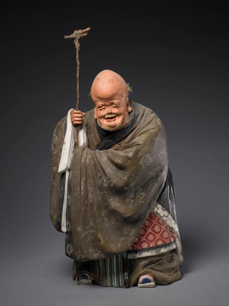 泥人张塑彩绘寿星像