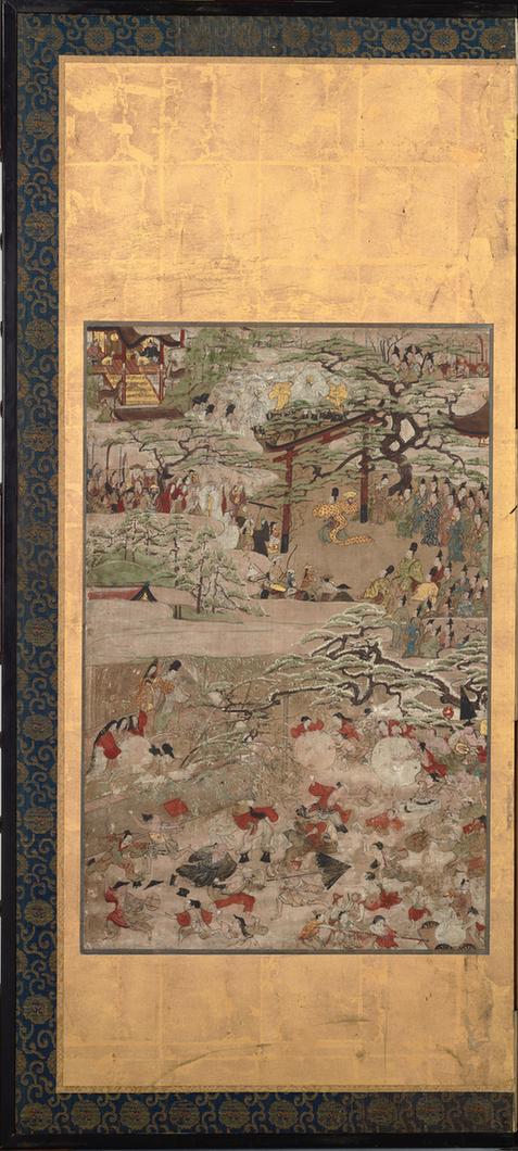 室町时代 月次风俗图屏风