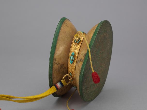 镶金串珠嘎巴拉鼓