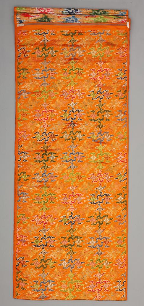 黄色云凤纹妆花缎