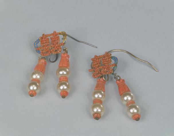 银镀金嵌宝石钿花