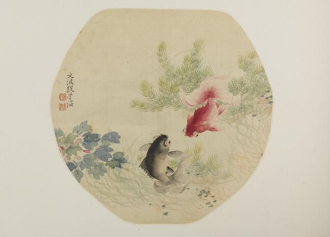 金鱼纨扇