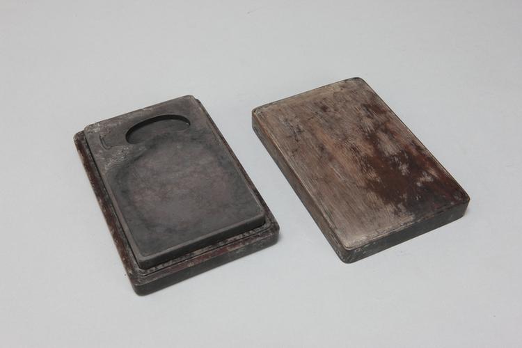 端石雕螭长方砚