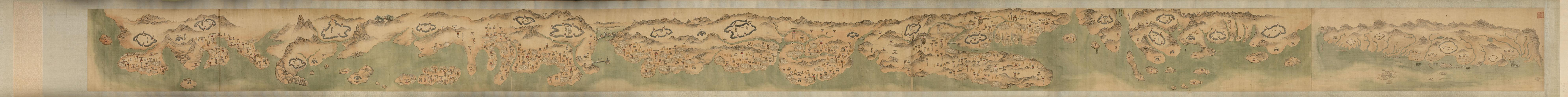 闽省盐场图卷-画芯