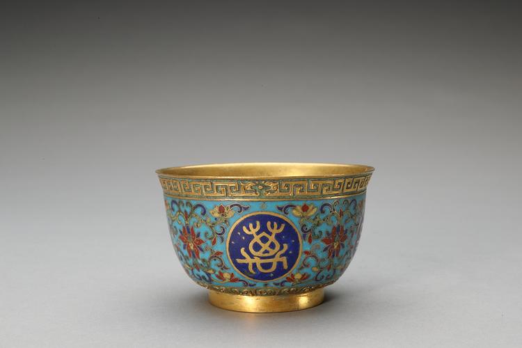 掐丝珐琅万寿无疆碗