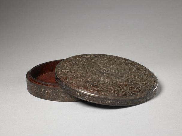 紫檀框镶玻璃罩匣