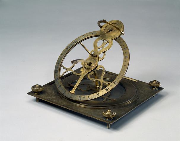 铜镀金赤道式日晷