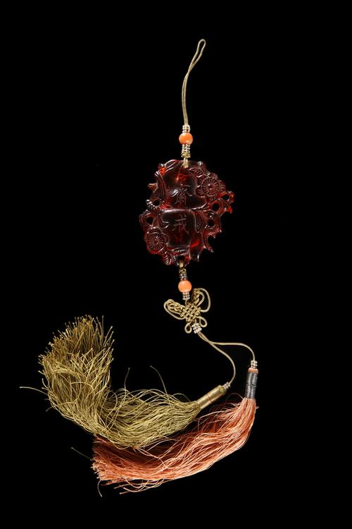 蜜蜡带米珠斋戒牌