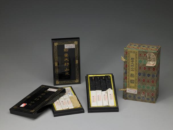 胡开文新安大好山水桃源图墨