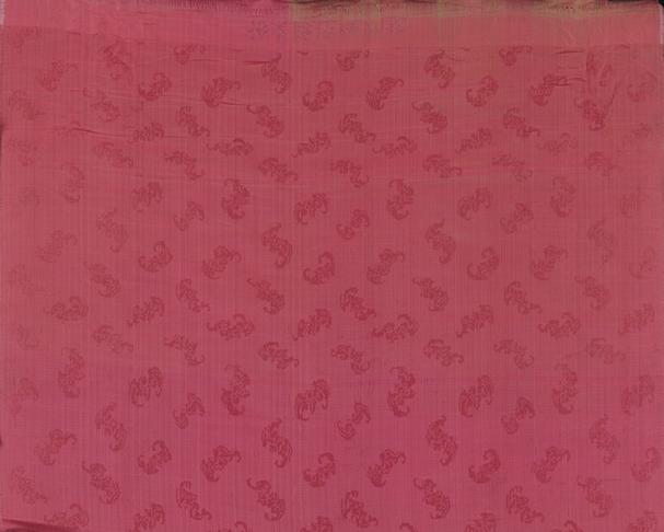桃红色百蝠纹绫
