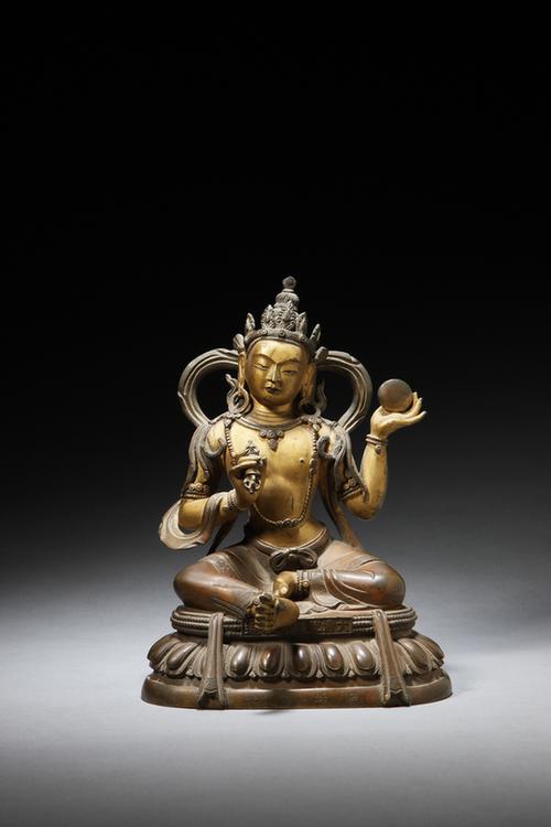铜泥金无垢佛母像