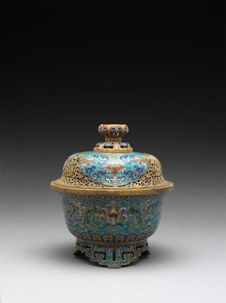 掐丝珐琅宝相花纹盖炉