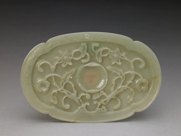 青玉双鹤纹莲花盏托