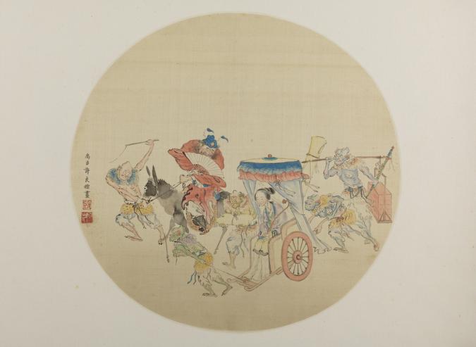 许良标钟馗嫁妹纨扇