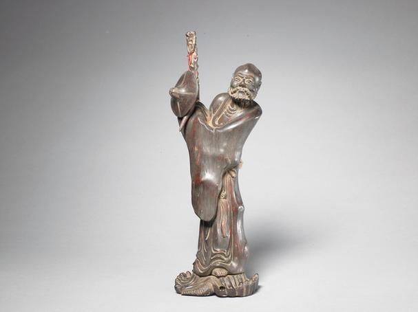 天然桦木雕达摩