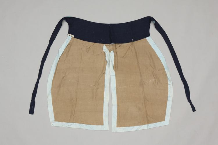 灰色暗花春绸里鹿皮行裳拆片