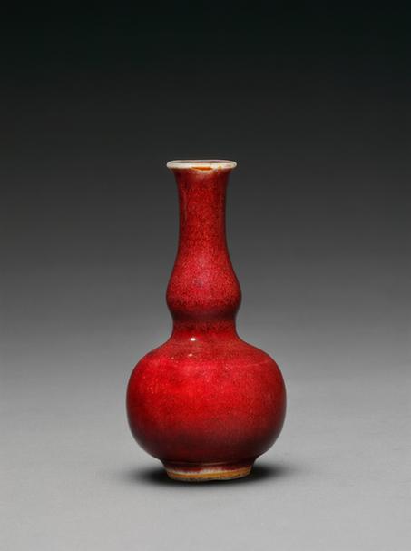 郎窑红釉葫芦瓶