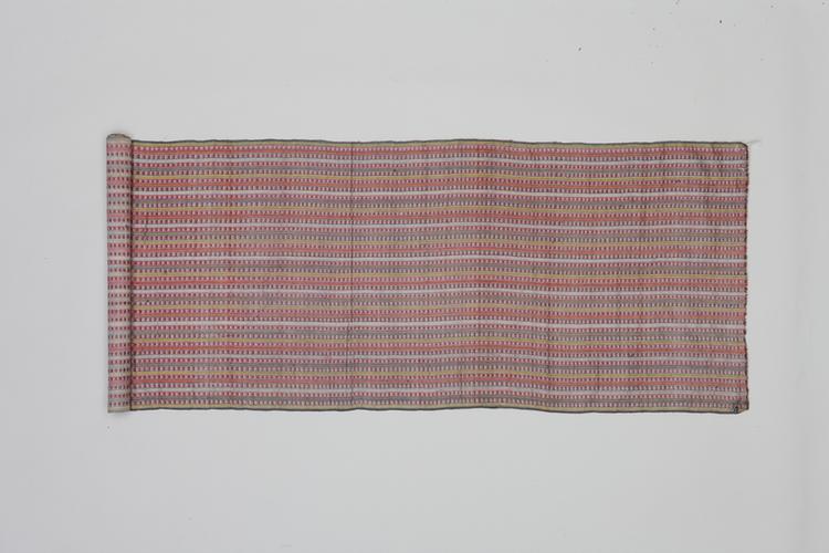 彩色条叶纹回回棉锦