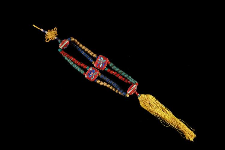 五色编织络紫金锭香珠