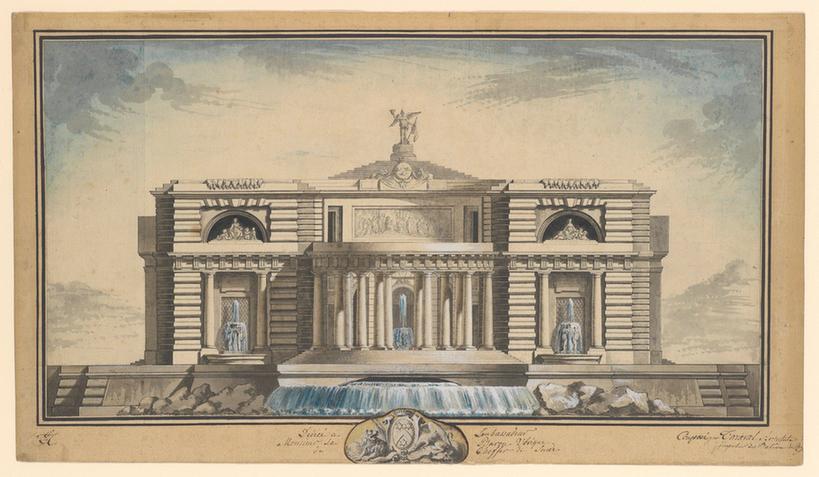 Louis Gustave Taraval--Design for a Neoclassical Building