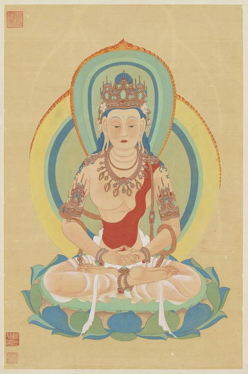 莫高窟152号唐代珠光观音第58号临摹本