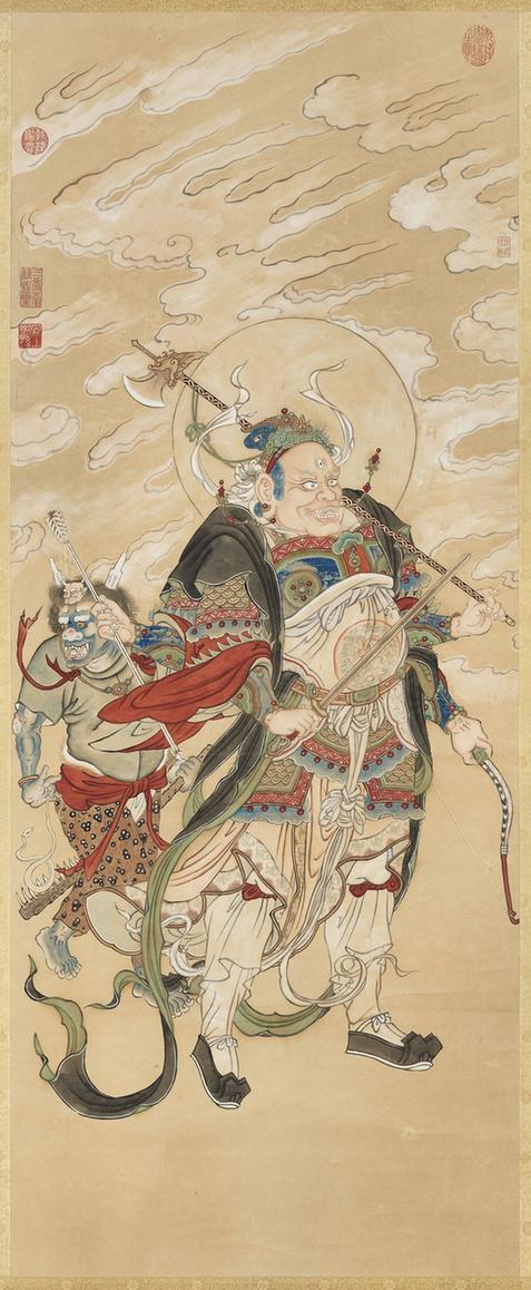 仿天王像（三）轴