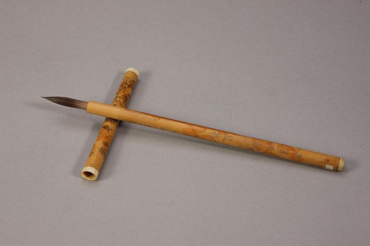 各式御制花卉诗管紫毫笔-竹管兰菊花诗笔