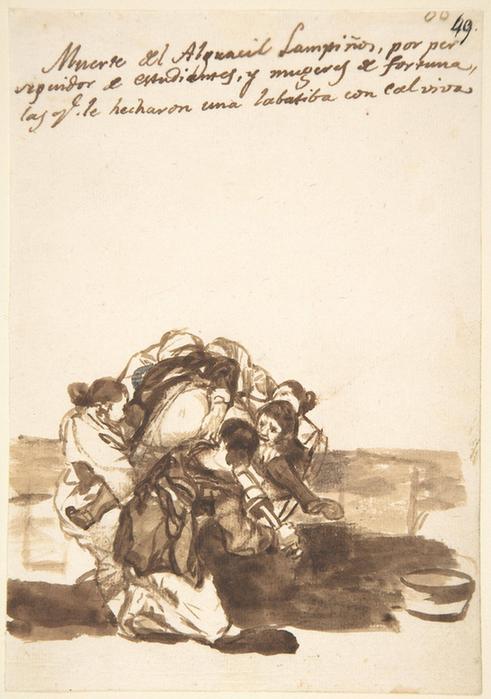 Goya--Revenge Upon a Constable, from Images