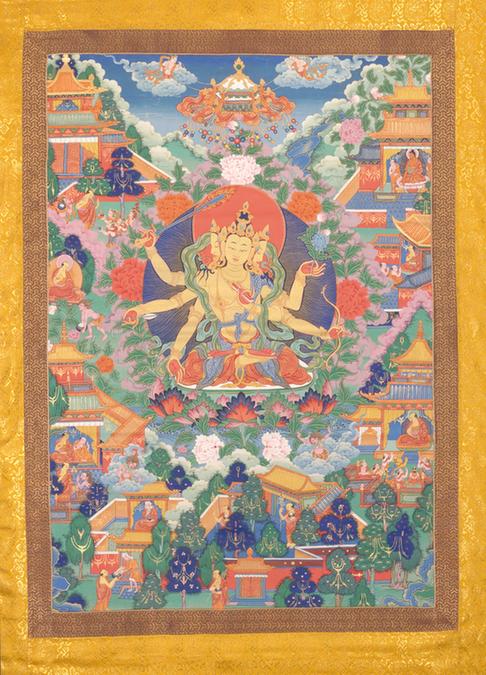 清人文殊菩萨像轴