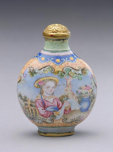 画珐琅西洋人物鼻烟壶