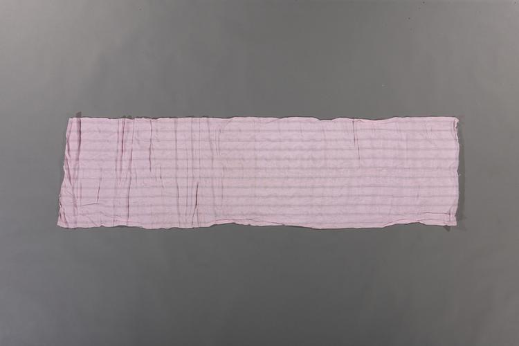 粉地黑白条纹花绸