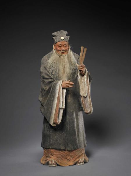 泥人张塑八仙张果老像