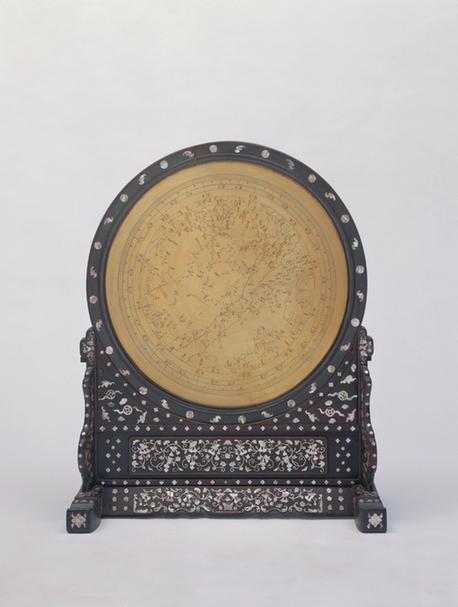 铜镀金星象插屏