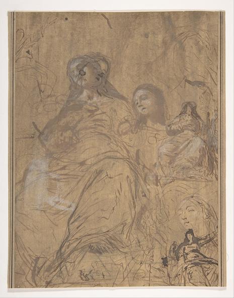 Juan Carreño de Miranda--Studies for the Assumption