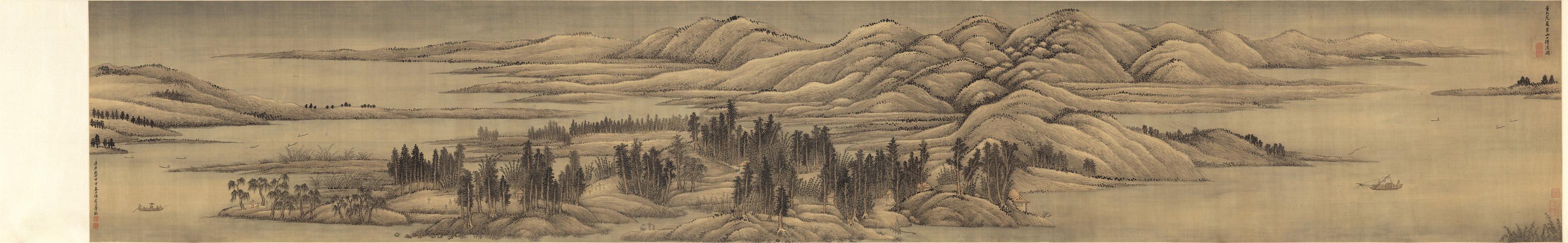 夏景山口待渡图