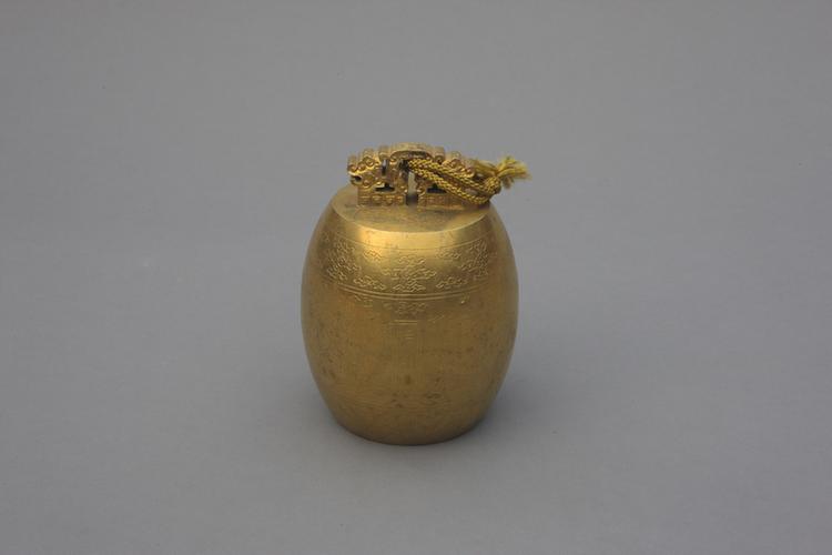 铜镀金刻云龙纹小编钟-无射