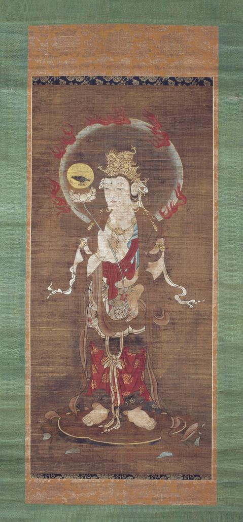 绢本彩绘佛像轴