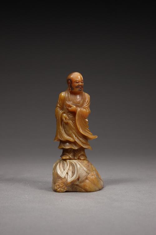 田黄石渡海达摩