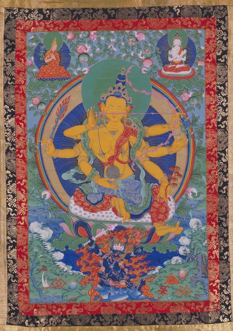 清人文殊菩萨像轴