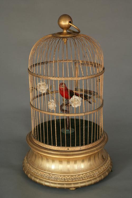 木制金漆鸟音笼