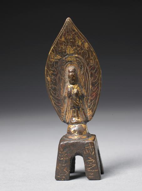 铜鎏金尹乏子造观世音菩萨立像