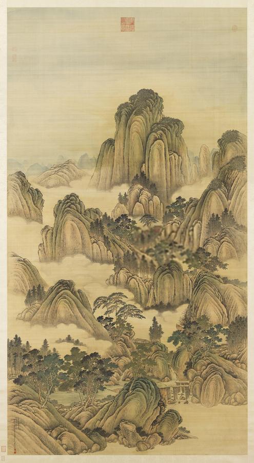 仿范宽山水图