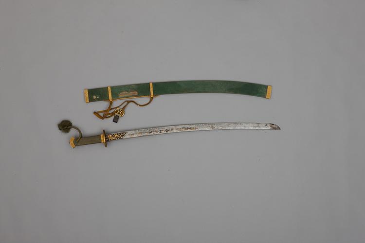 铁柄绿鲨鱼皮鞘腰刀