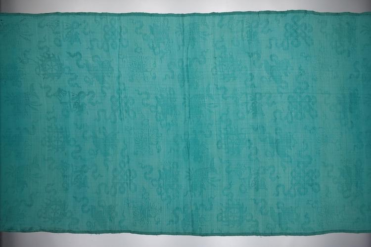 绿色八吉祥纹罗