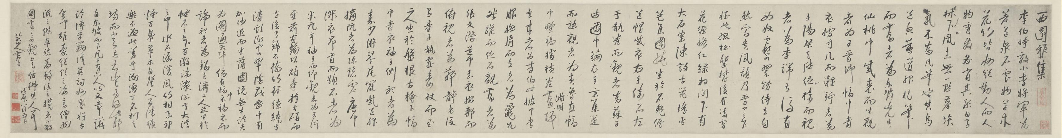 八大山人西园雅集图记卷