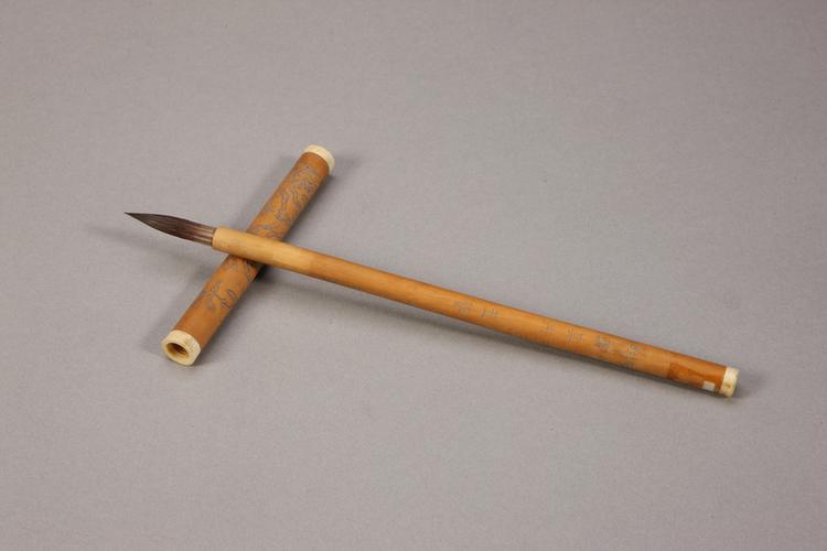 各式御制花卉诗管紫毫笔-檀香木管玉簪花诗笔