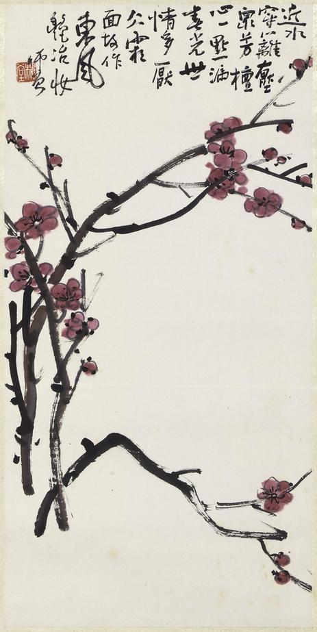 红梅图轴