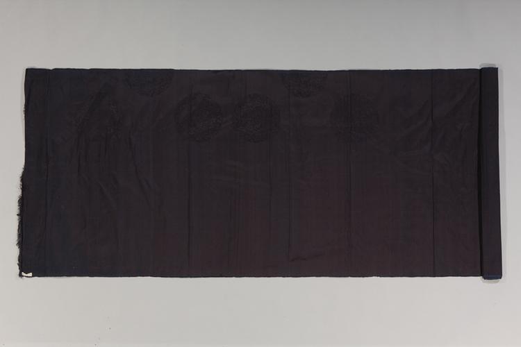 石青色夔龙夔凤纹江绸